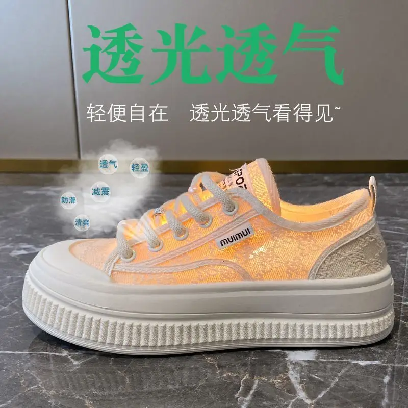 Breathable Lace Fisherman Shoes Women's Summer Women's Shoes Sneakers 2025 New Arrival Skirt White Shoes All-Match Women's Shoes — feature 3