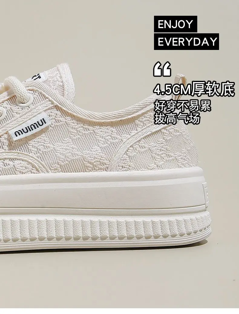 Breathable Lace Fisherman Shoes Women's Summer Women's Shoes Sneakers 2025 New Arrival Skirt White Shoes All-Match Women's Shoes — feature 4