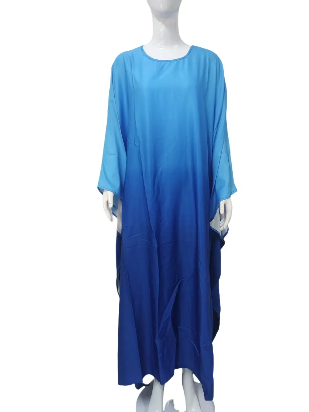 Cross-Border Amazon Plus-Size Women's Dress Modest Fashion Soft Satin Batwing Robe — feature 11