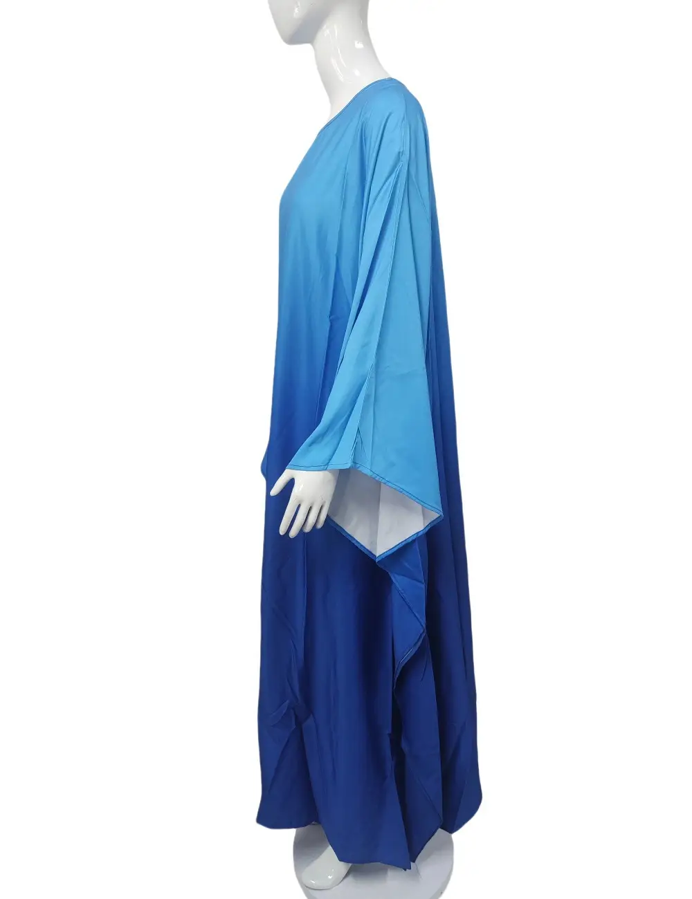 Cross-Border Amazon Plus-Size Women's Dress Modest Fashion Soft Satin Batwing Robe — feature 12