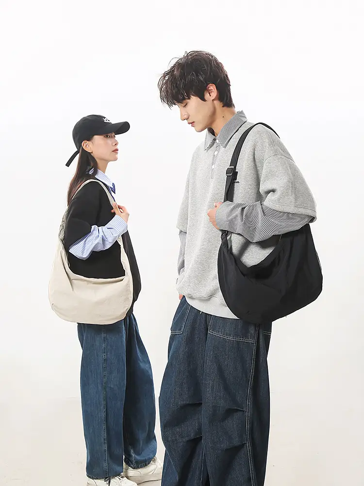 Men's White Crossbody Bag Large Capacity Leather Goods - Image 6