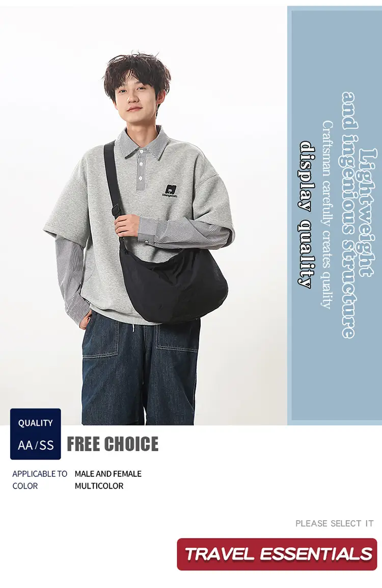 Men's White Crossbody Bag Large Capacity Leather Goods — feature 2