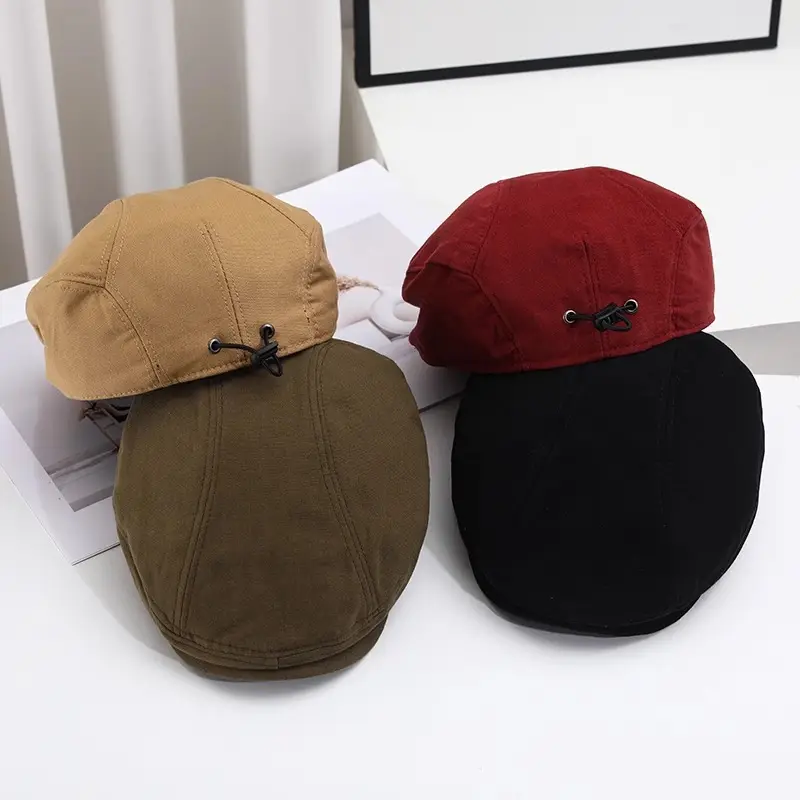 Japanese Linen Beret Cap Beige for Men Women — feature 16