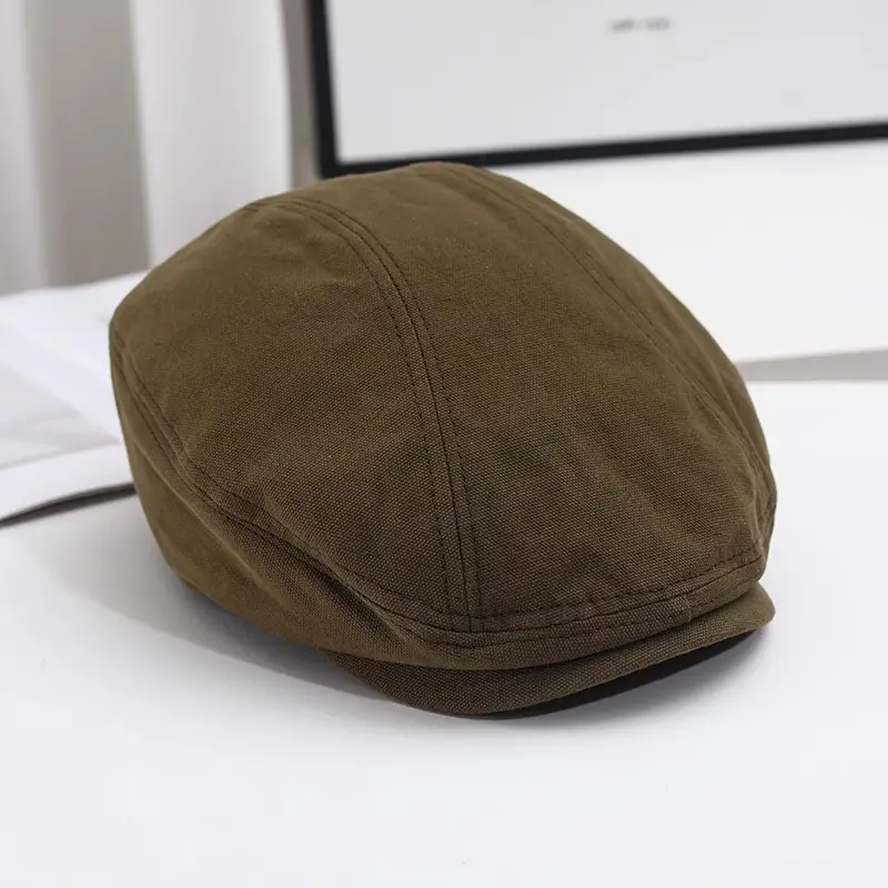 Japanese Linen Beret Cap Beige for Men Women — feature 23