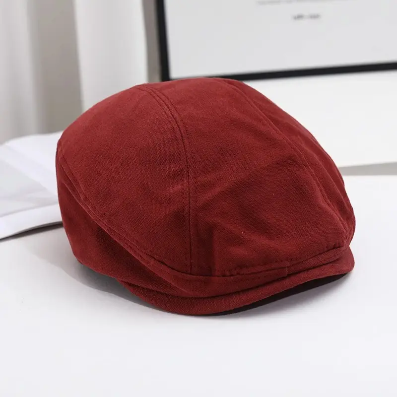 Japanese Linen Beret Cap Beige for Men Women — feature 25