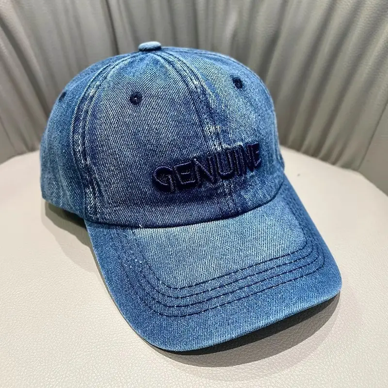 Women's Light Blue Embroidered Baseball Cap - Image 3