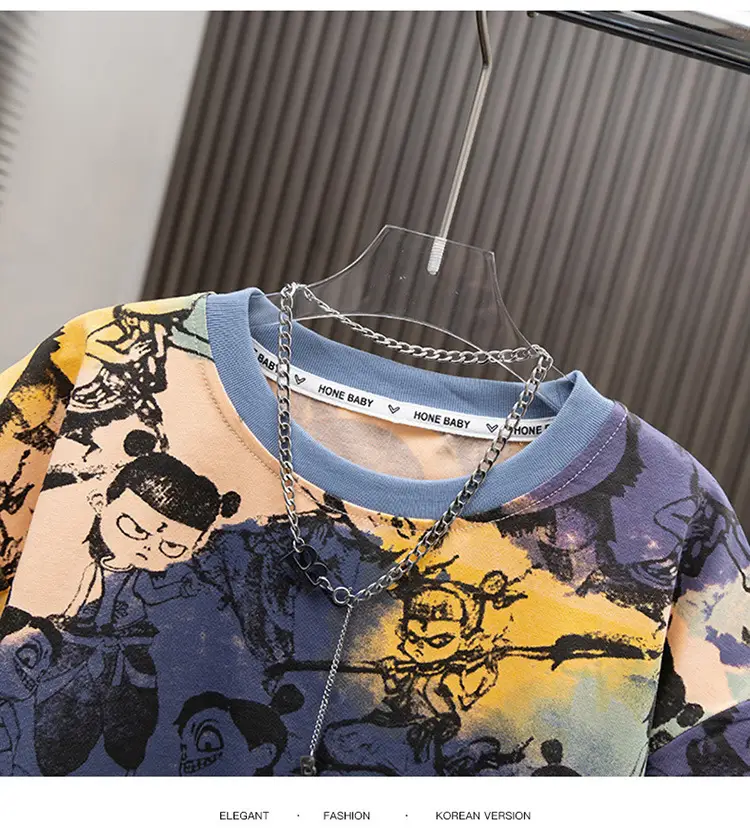 Nezha Boys Short-sleeved T-shirt 2025 New Children's Summer Dress Big Boy Handsome Boys Half-sleeved Top Cartoon Trendy — feature 10