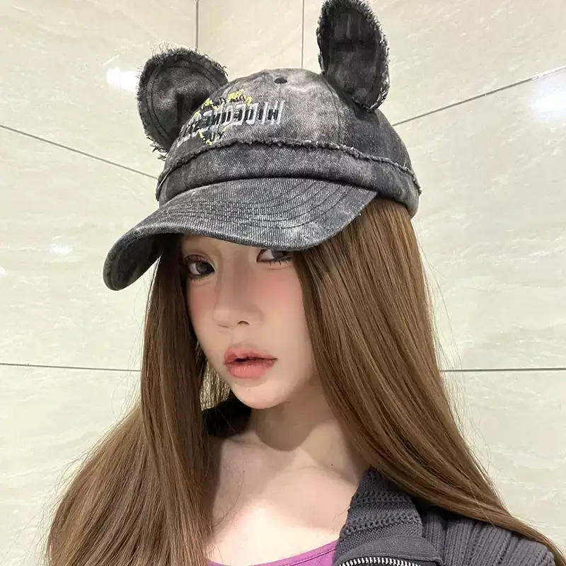 Blue Bear Ears Baseball Cap for Women - Image 5