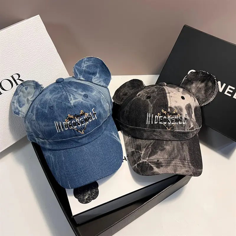 Blue Bear Ears Baseball Cap for Women — feature 9