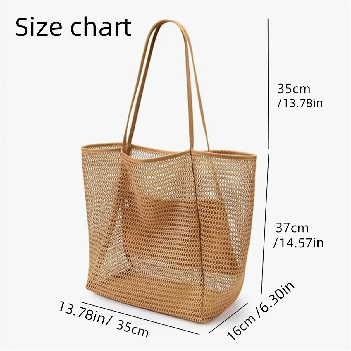 Foldable Mesh Travel Tote Bag Large Capacity Storage Bag — feature 2