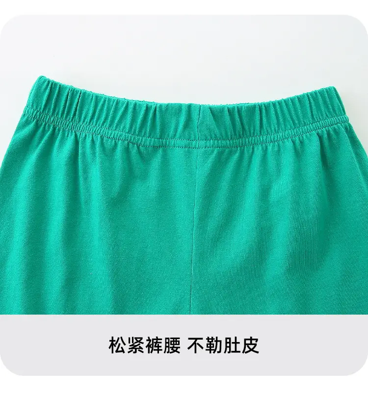 Summer Boys Cotton T-Shirt Shorts Set Light Blue Green — feature 11