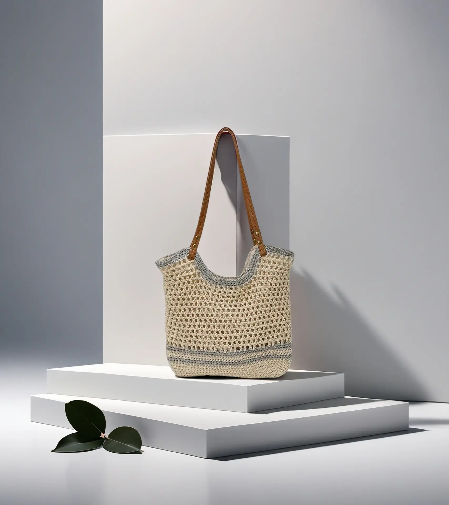 Women's Straw Woven Shoulder Bag Large Capacity Cotton - Image 4