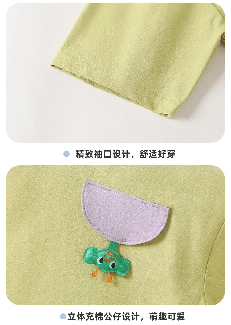 Cute Panda Boys Girls Summer T-Shirt Shorts Set — feature 13