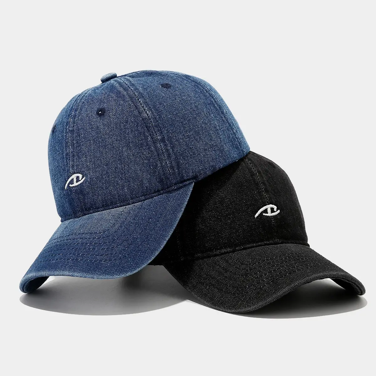 Ins Street Ripped Hip Hop Denim Cap Black Blue - Image 6