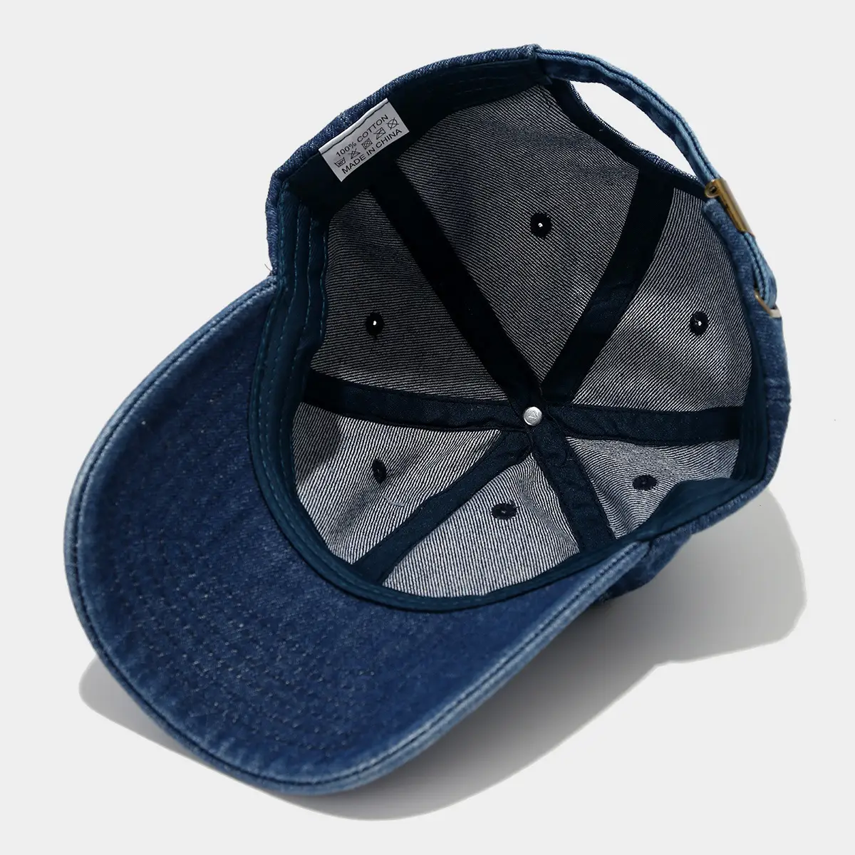 Ins Street Ripped Hip Hop Denim Cap Black Blue — feature 9