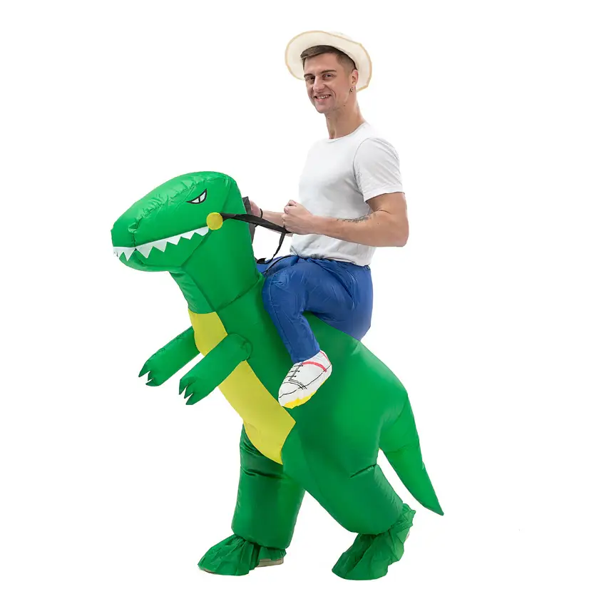 Halloween Party Tyrannosaurus Rex Inflatable Costume Riding Dinosaur Cow Shark Doll Costume Alien Ghost Hugging Costume