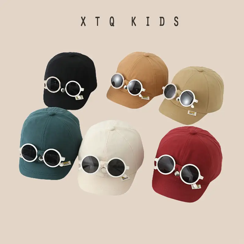 Detachable White Sunglasses Cap for Baby Boy Girl Spring - Image 9