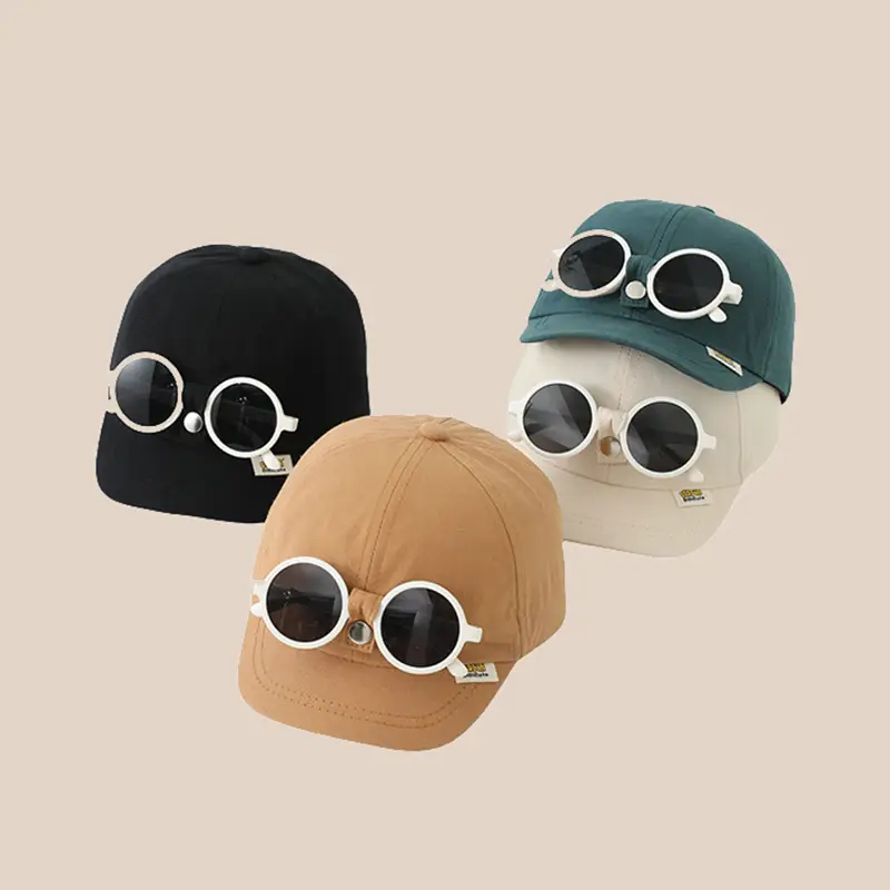 Detachable White Sunglasses Cap for Baby Boy Girl Spring — feature 4