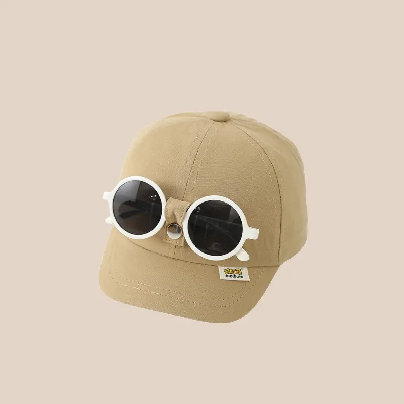 Detachable White Sunglasses Cap for Baby Boy Girl Spring - Image 4