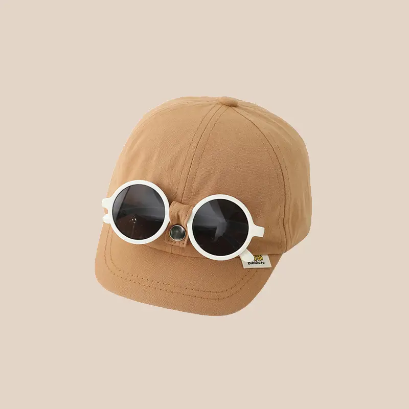 Detachable White Sunglasses Cap for Baby Boy Girl Spring - Image 5