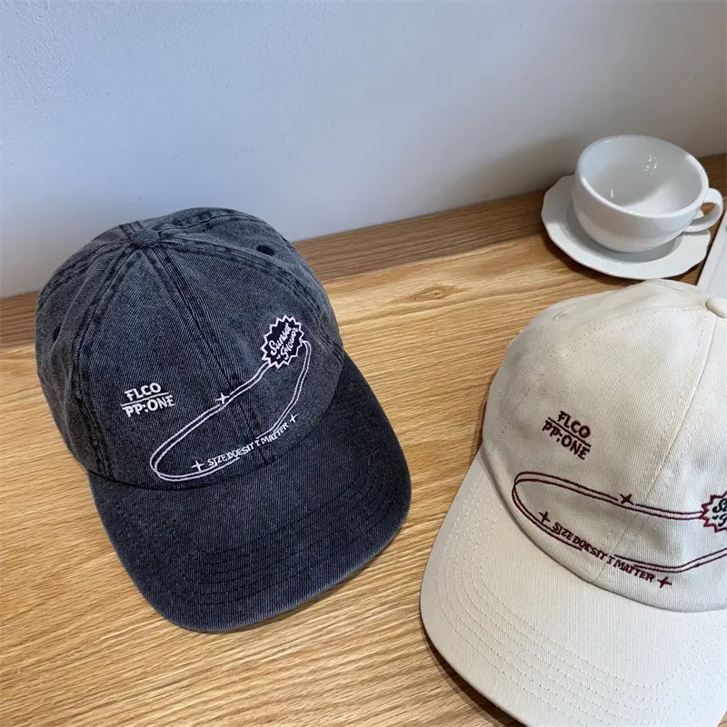 Women's Vintage Washed Baseball Cap with Embroidered Design - Image 7