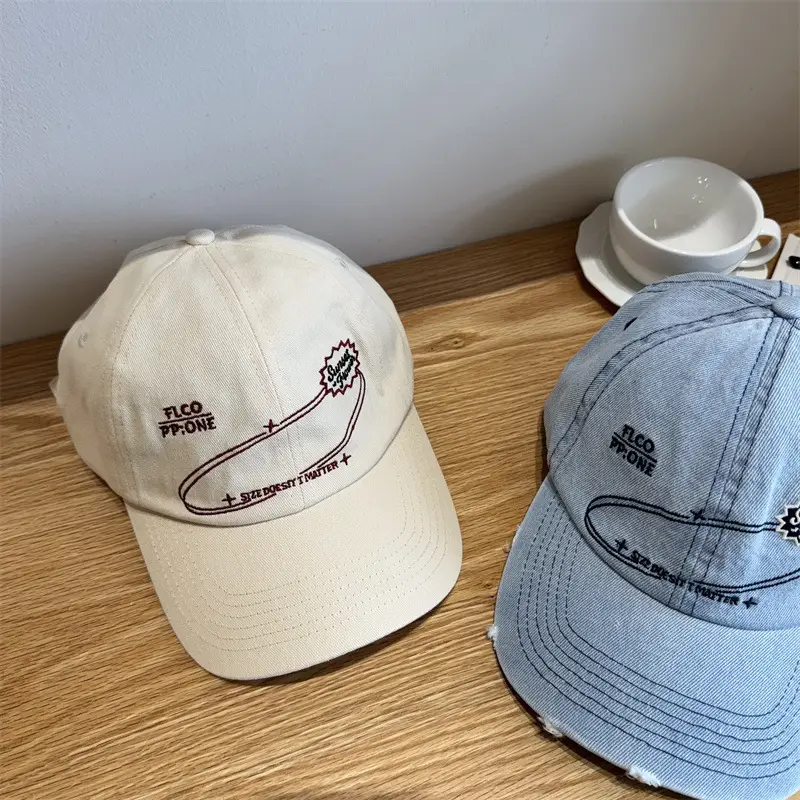 Women's Vintage Washed Baseball Cap with Embroidered Design - Image 8
