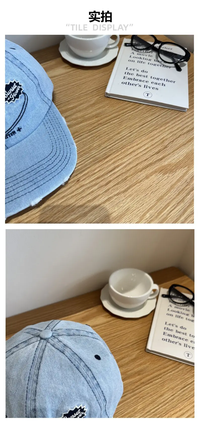Women's Vintage Washed Baseball Cap with Embroidered Design — feature 5