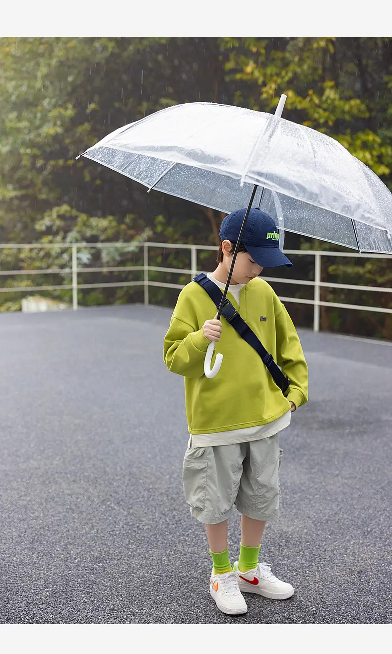Kids Cotton Stacked T-Shirt Yellow 2025 Autumn — feature 28