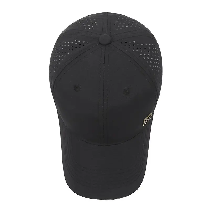 Men Black Mesh Baseball Cap Breathable Outdoor - Image 7