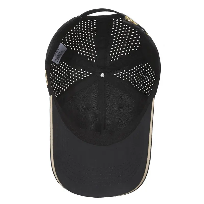 Men Black Mesh Baseball Cap Breathable Outdoor - Image 8