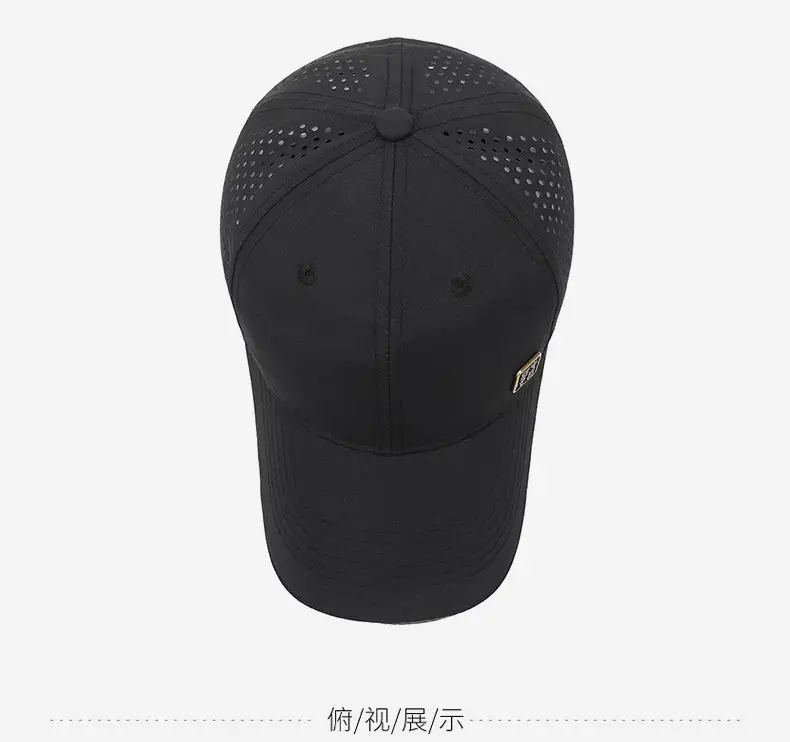Men Black Mesh Baseball Cap Breathable Outdoor — feature 12