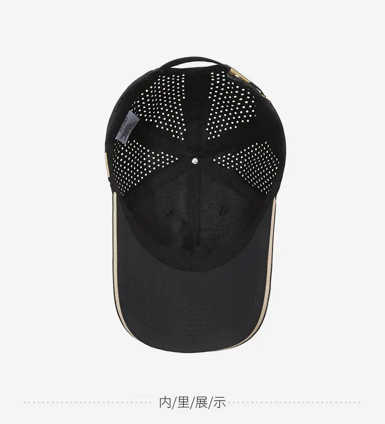 Men Black Mesh Baseball Cap Breathable Outdoor — feature 13