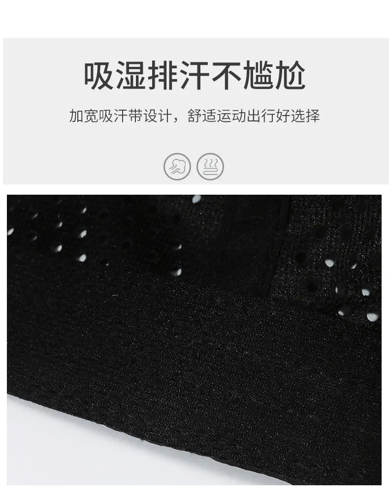 Men Black Mesh Baseball Cap Breathable Outdoor — feature 3