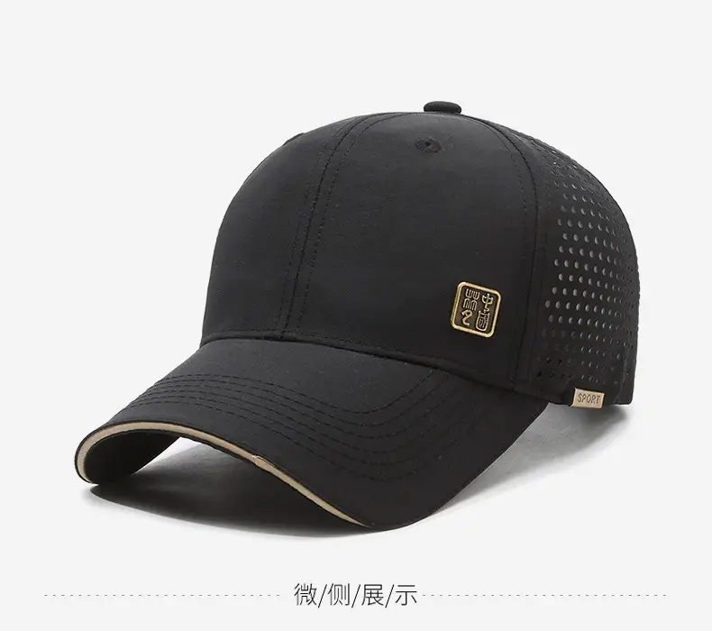 Men Black Mesh Baseball Cap Breathable Outdoor — feature 9