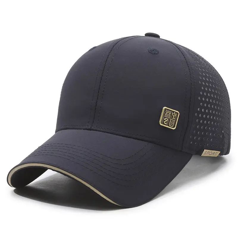 Men Black Mesh Baseball Cap Breathable Outdoor - Image 3