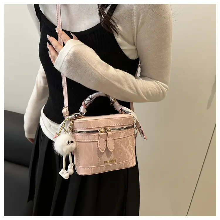 Women's Silk Scarf Bucket Bag White 2025 — feature 15