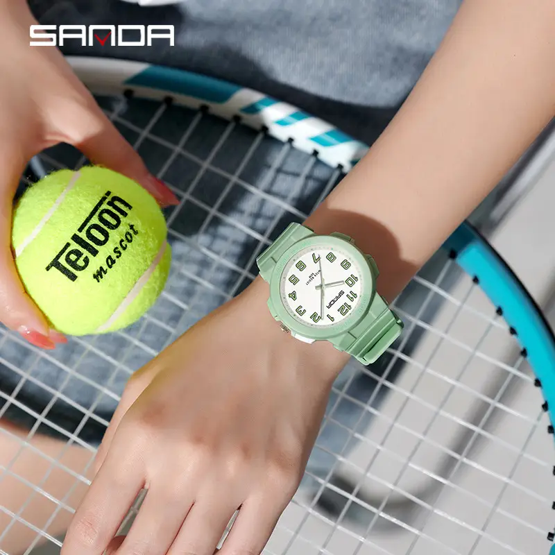Sanda Sport Watch Water Resistant Black Blue Analog - Image 11