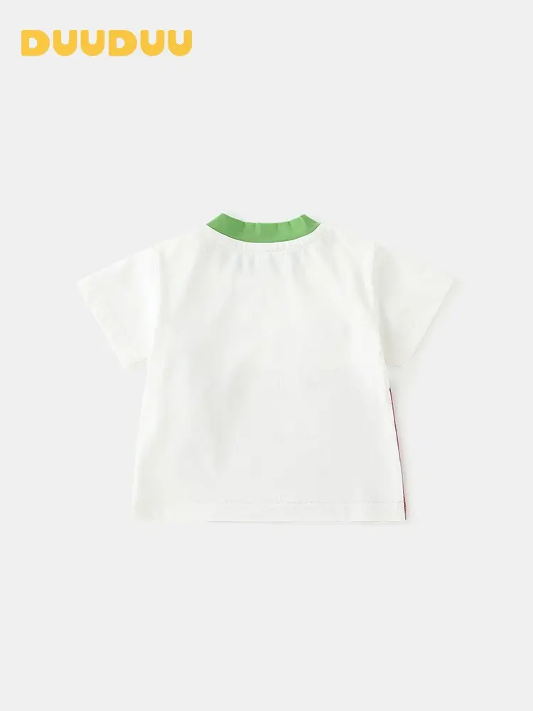 Children's Cotton T-Shirt White Summer Boys Short Sleeve - Image 4