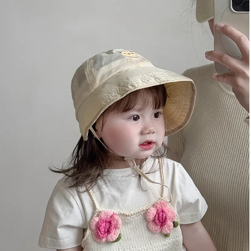 Baby's Mesh Sun Hat with Flower Embroidery — feature 4