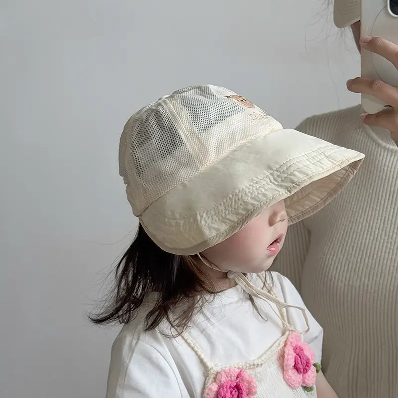 Baby's Mesh Sun Hat with Flower Embroidery — feature 6