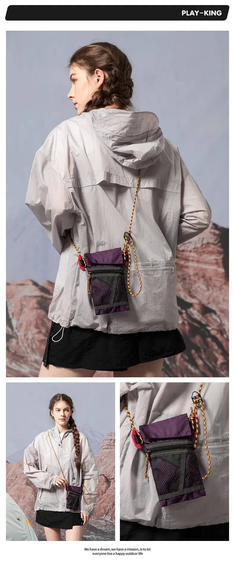 Waterproof Folding Crossbody Bag for Hiking & Travel — feature 14