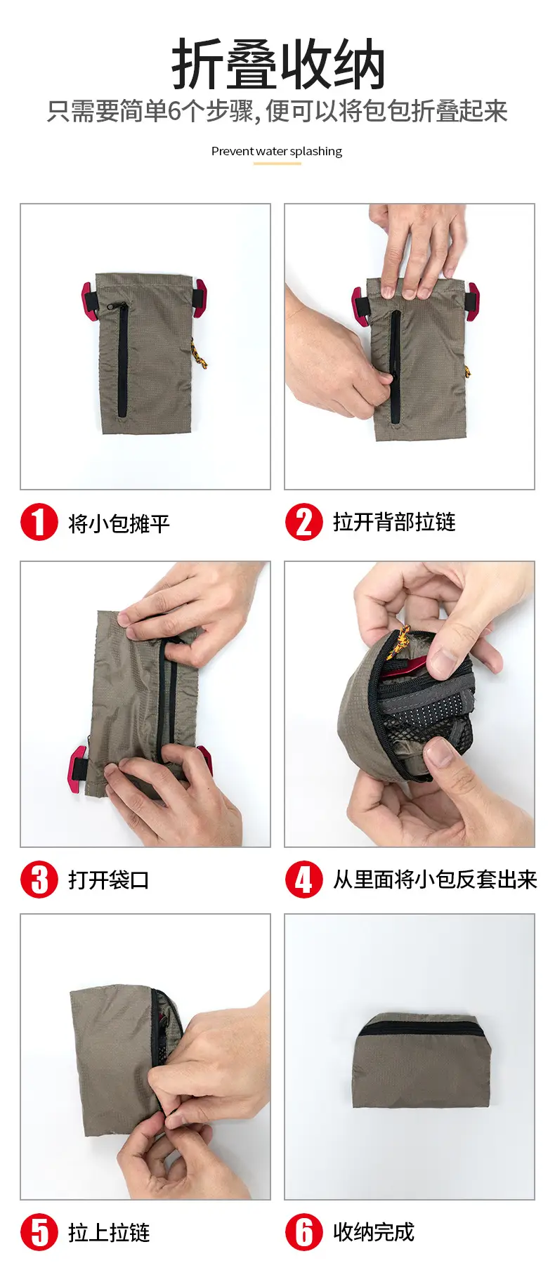 Waterproof Folding Crossbody Bag for Hiking & Travel — feature 19