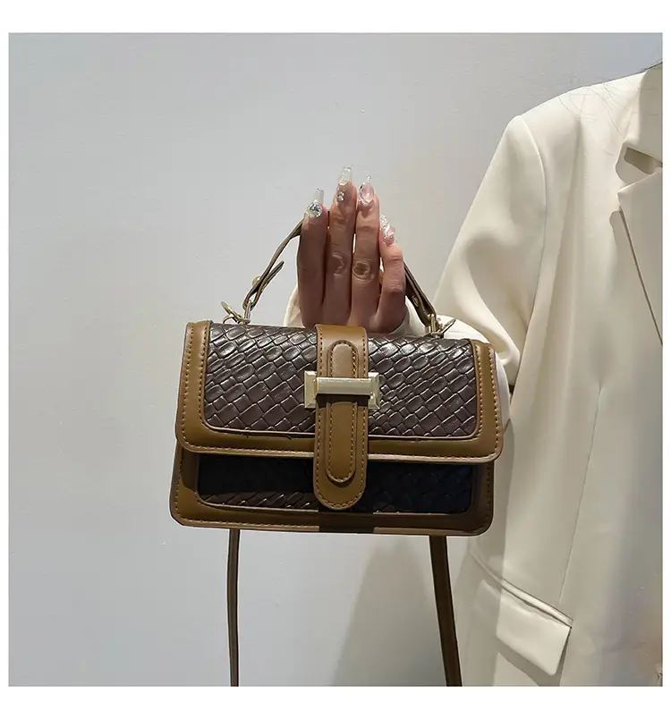 Red Textured Straw Woven Handbag for Women — feature 34