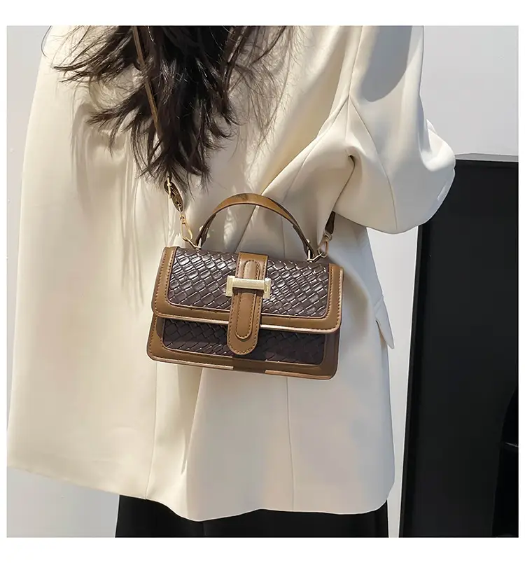Red Textured Straw Woven Handbag for Women — feature 38