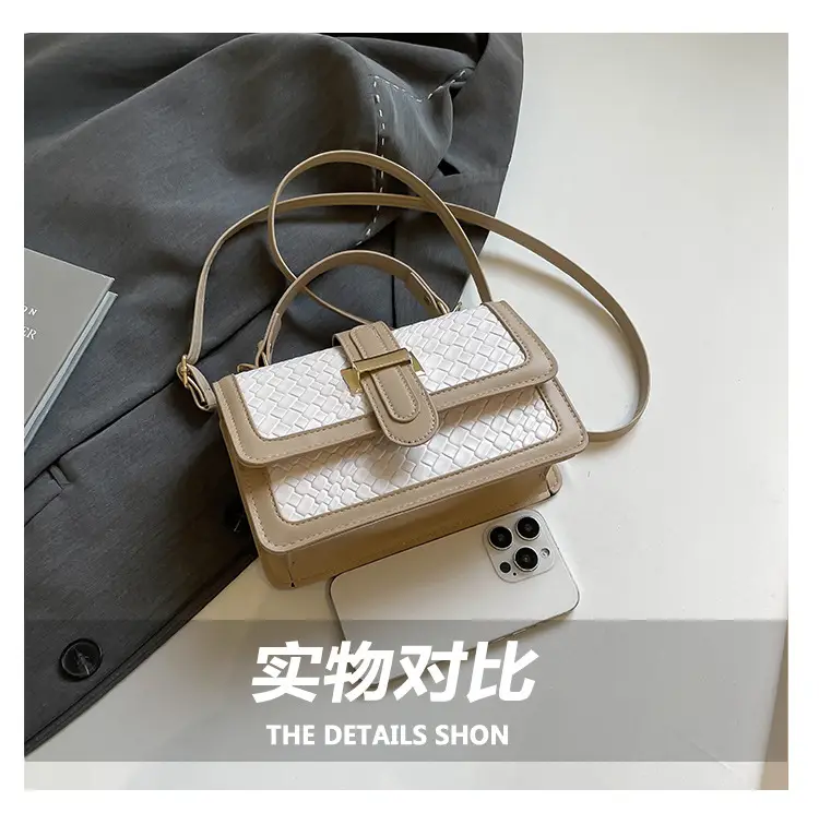 Red Textured Straw Woven Handbag for Women — feature 6