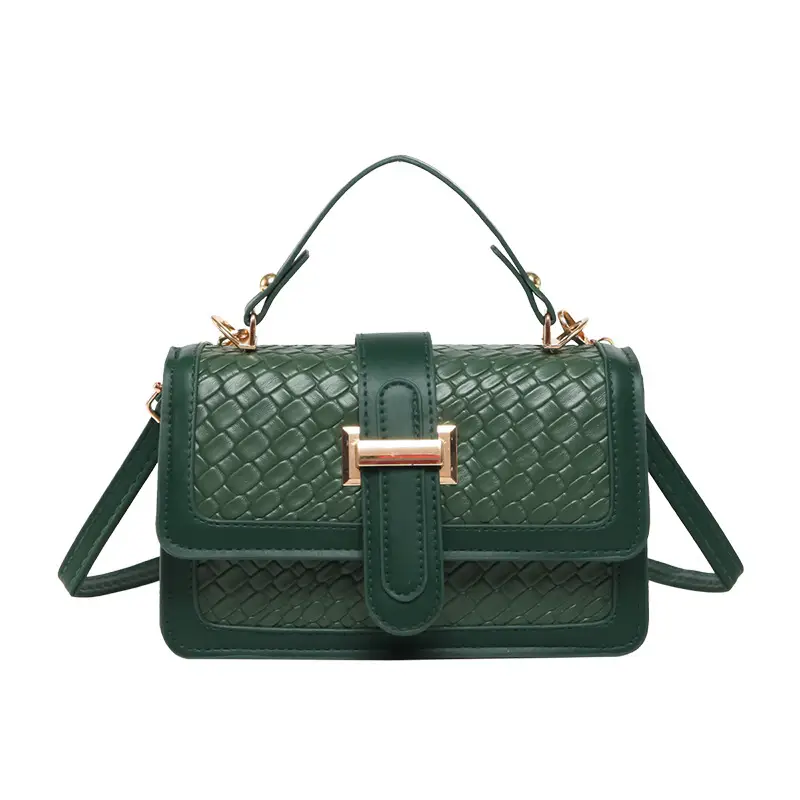 Red Textured Straw Woven Handbag for Women - Image 4