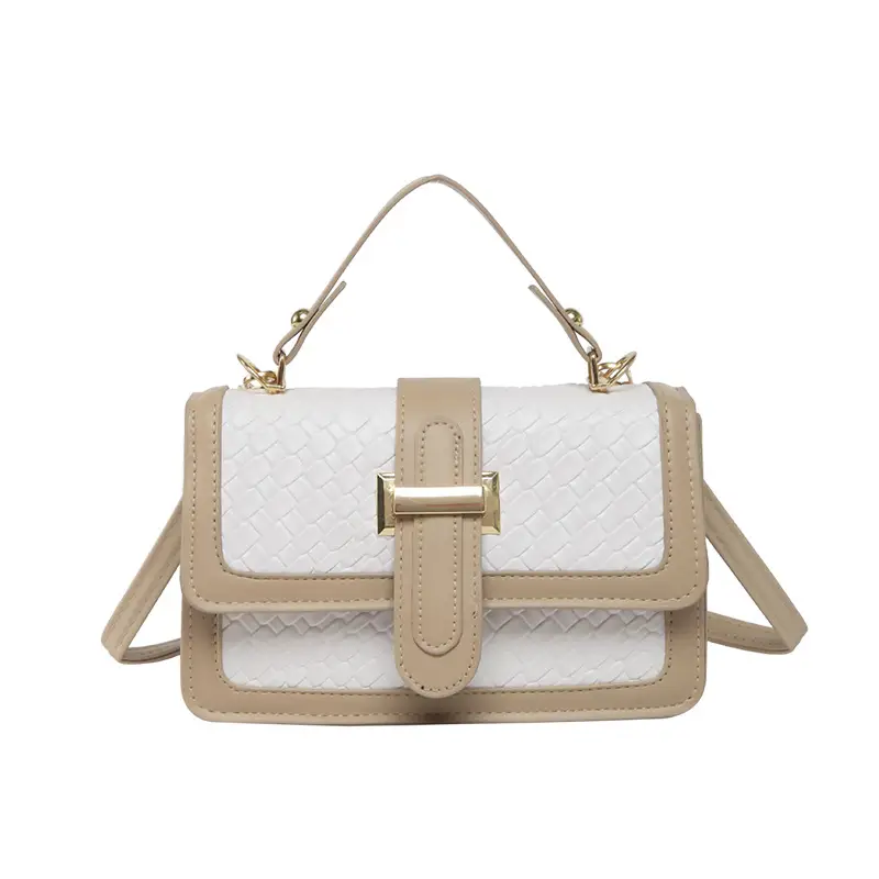 Red Textured Straw Woven Handbag for Women - Image 5