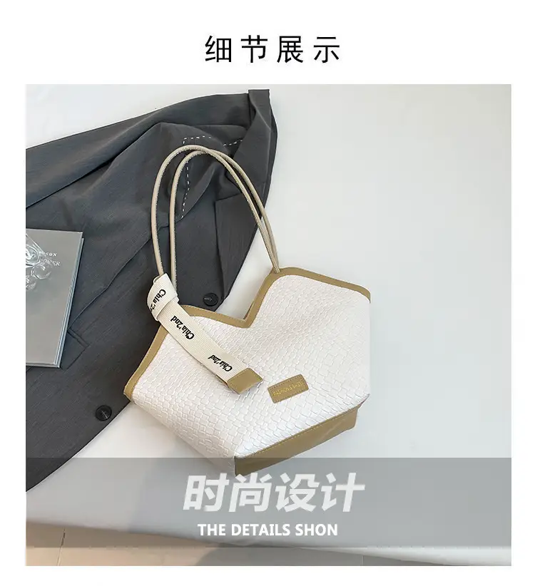 2025 White Leather Shoulder Bag Large Capacity Women — feature 2