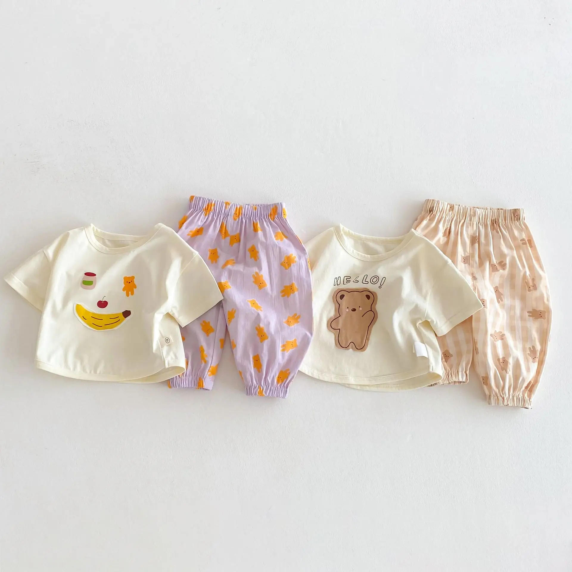 2-Piece Korean Style Bear T-Shirt Set for Boys Girls 2026 - Image 6