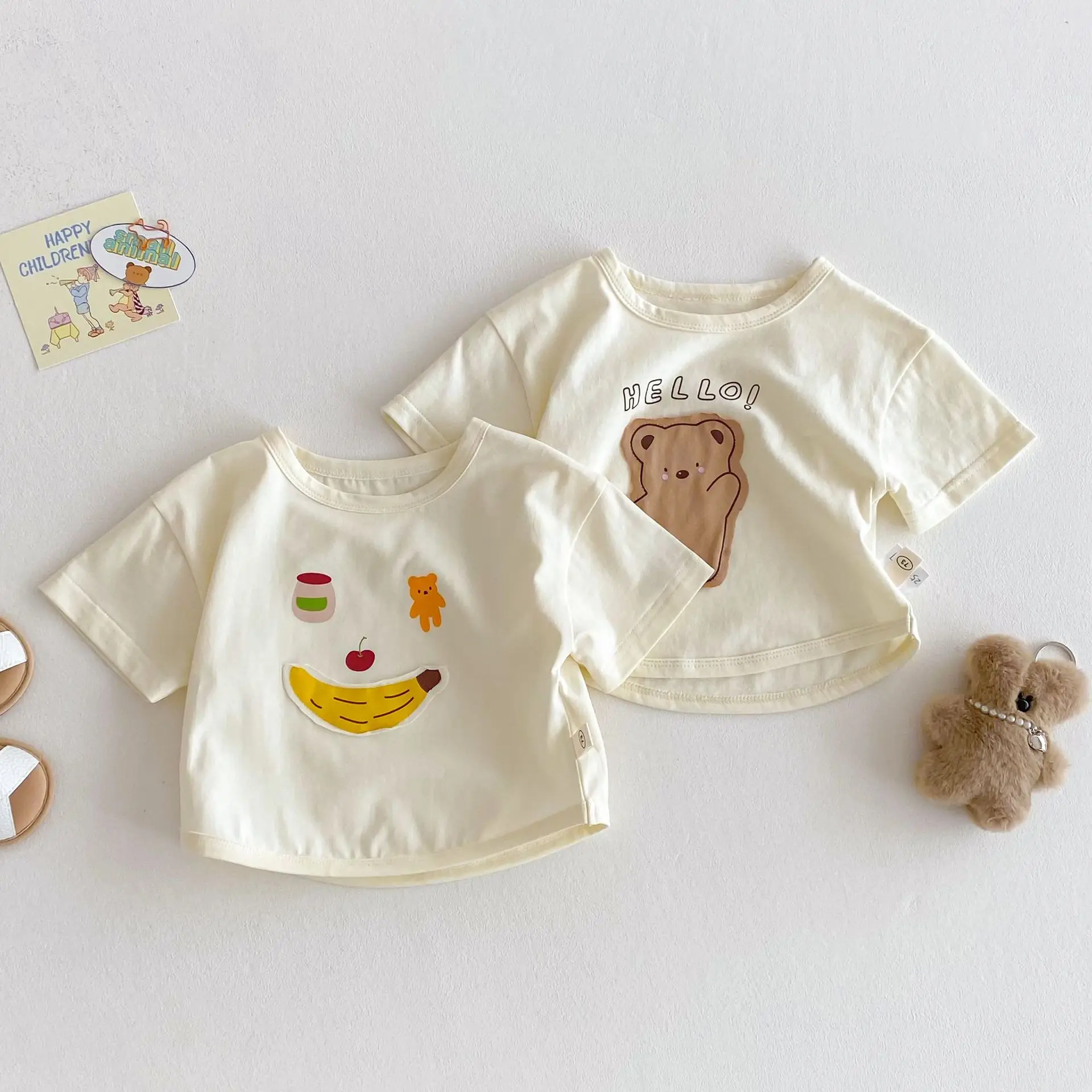 2-Piece Korean Style Bear T-Shirt Set for Boys Girls 2026 - Image 7
